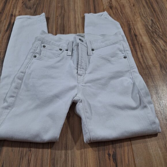 J Crew 9" high rise toothpick white jeans size 25P - Picture 2 of 10